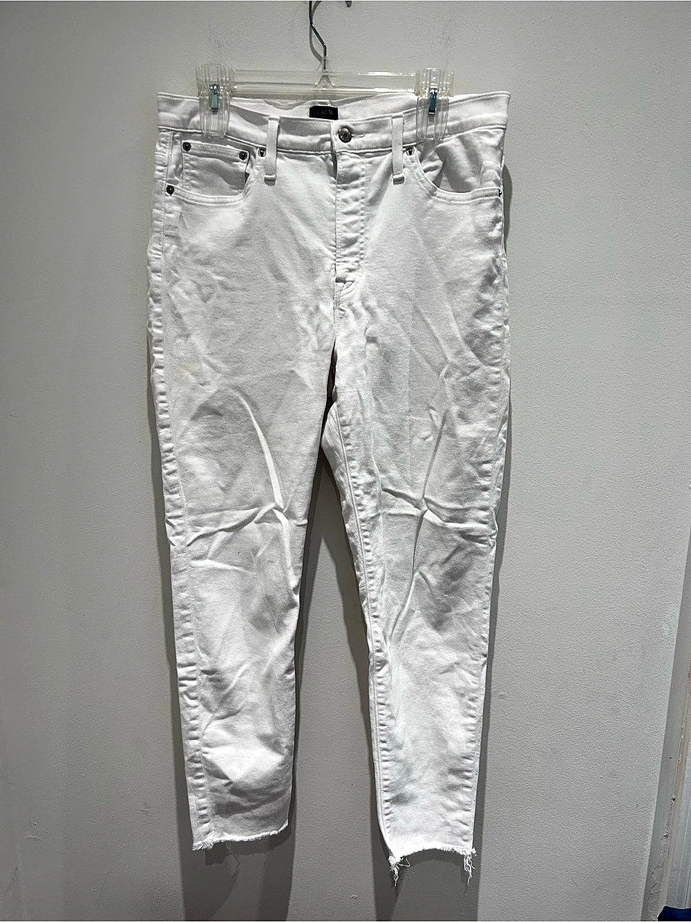 J.Crew High-Rise Skinny Jeans in White Waist 31